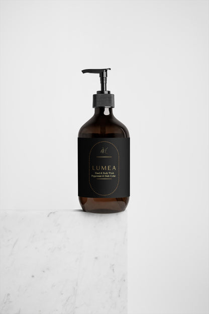 Hand & Body Wash, Peppermint & Dark Cedar